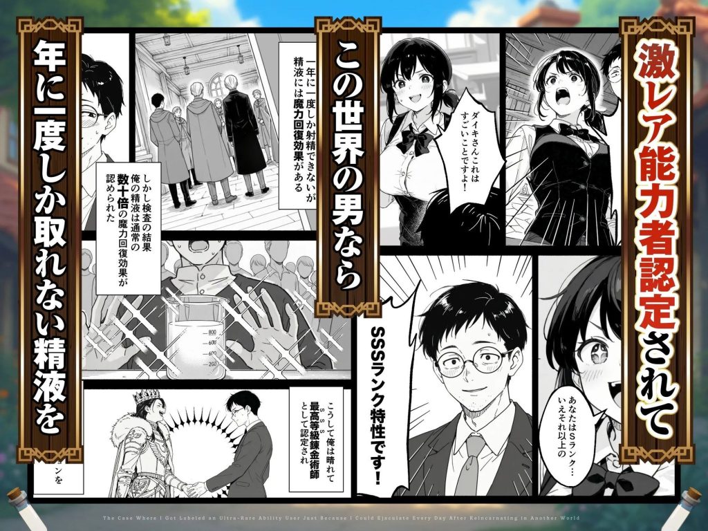 「異世界転生したら毎日射精できるというだけで激レア能力者認定された件」COMICアイル